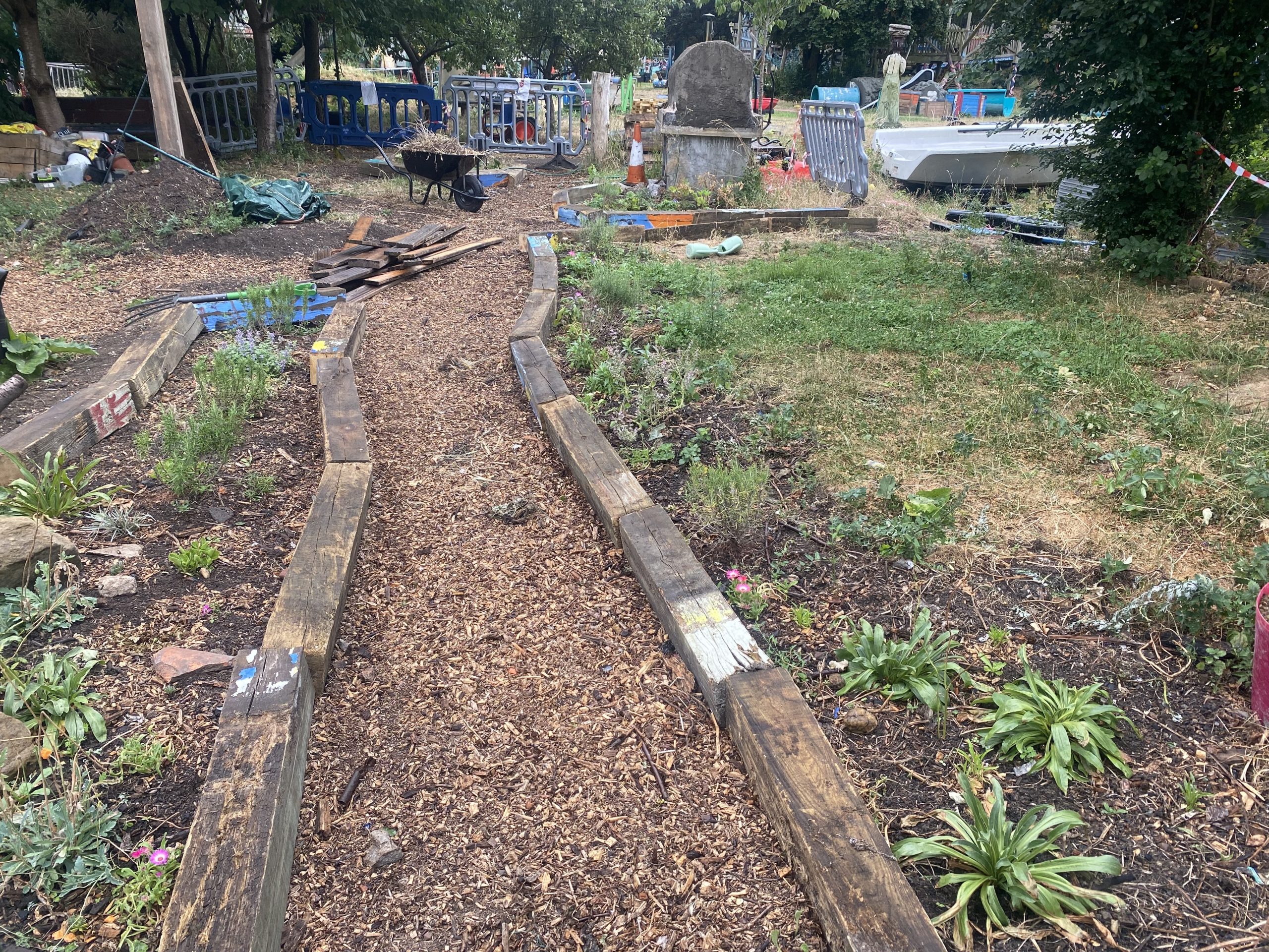 Rescued plants find a new home at Hackney Marshes Adventure Playground
